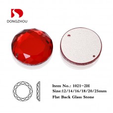 DZ 1021 with 2 hole round crystal sew on stone DZ 1021 with 2 hole round crystal sew on stone